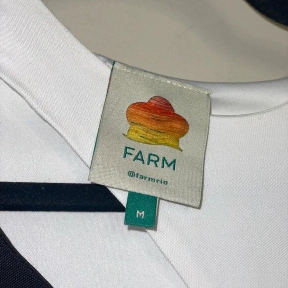 FARM Rio Elegant Black And White Cut-Out Detail Long Sleeve Midi Maxi Dress M - Picture 11 of 12